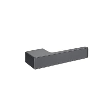 Imagem de VTGVVVTR Fechadura de porta ecológica magnética minimalista fechadura silenciosa para casa quarto sala de estar fechadura invisível maçaneta de porta de madeira de liga de zinco (alça quadrada cinza 3