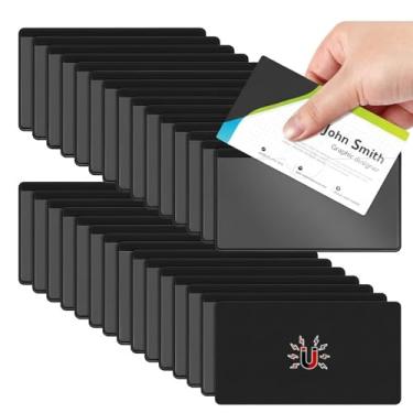 Imagem de Feifeiya 30 conjuntos de porta-etiquetas de vinil magnético 6,3 cm x 11,2 cm com inserções de papel, suportes de cartão de dados magnéticos, etiquetas de armário de arquivo para prateleiras e