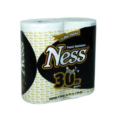 Imagem de Papel Higiênico Ness Folha Dupla Neutro com 4 Rolos