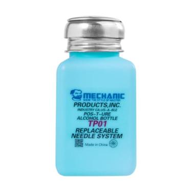 Imagem de Tampa de metal, garrafa de álcool líquido, tipo prensa, dispensador de solvente, bombeamento, dispensador de fluido ESD, recipiente de plástico vazio, garrafa de álcool líquido, para limpeza de