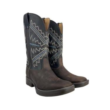 Imagem de Bota Country Texana Preta Masculina Goyazes Dallas Café Ref.203058CJ, 
