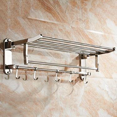 Imagem de 3FLQOOPP Prateleiras para toalhas, toalheiro dobrável com base oval para banheiro