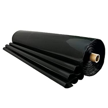Imagem de Forro de lago HDPE preto para lagos pequenos, lagos de peixes, fontes de córregos e cachoeira de jardim, membrana anti-infiltração de lagoa resistente a UV 0,12 mm forro flexível para lagos 2x10m 3x8m
