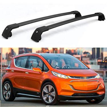 Imagem de YiXi-Partswell 2 peças de rack de teto travável barras transversais bagageiro de alumínio adequado para Chevrolet Bolt EV 2016-2021 - preto