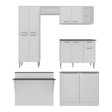 Imagem de Cozinha Completa C/ Bancada Siena Multimóveis Branca