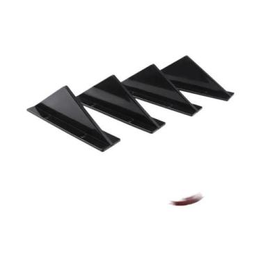 Imagem de Difusor De Para-choque Traseiro Universal Preto Com 4 Peças, Protetor 