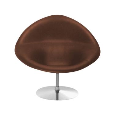 Imagem de Poltrona Design Gondula Couro Natural Marrom