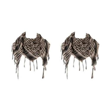 Imagem de Lenço Tático Unissex Keffiyeh Shemagh Para Proteção De Cabeça E Pescoç