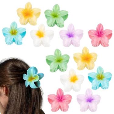 Imagem de 12 Presilha Piranha Cabelo Flor Prendedor Penteado Verão Praia - Piran