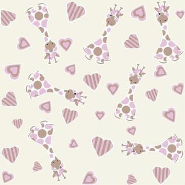 Imagem de Papel De Parede Infantil Girafa Menina - Drop de Casa