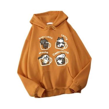 Imagem de Moletom Masculino Harajuku Com Estampa De Cinco Gatinhos Brincando Na 