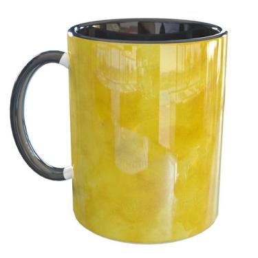 Imagem de Caneca Porcelana Vaticano Bandeira - Pense Canecas, Preto