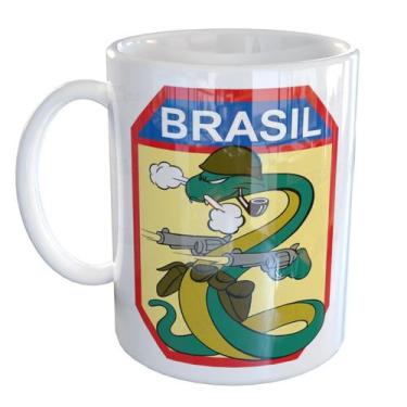 Imagem de Caneca Porcelana Feb Cobras Fumantes - Pense Canecas, Branco