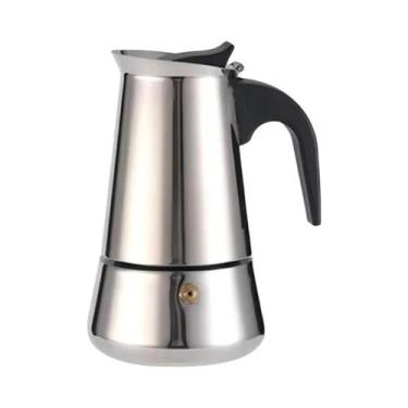 Imagem de Cafeteira Moka De Aço Inoxidável Para Fogão, 2/4/6/9 Xícaras, Para Esp
