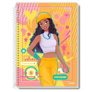 Imagem de Caderno Universitário Feminino Pop Fashion 80F/1 Matéria Credeal