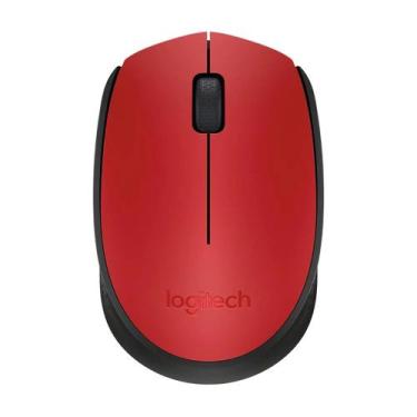 Imagem de Mouse wireless logitech m170 vermelho 910-004941