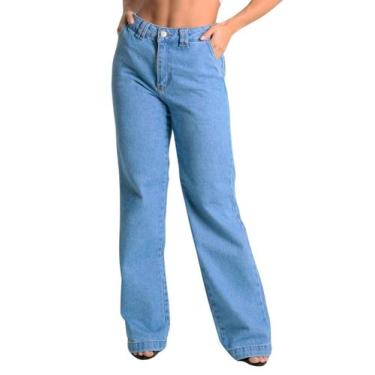 Imagem de Calça Jeans Sawary Wide Leg - 280064 Azul Claro, Azul claro, 42