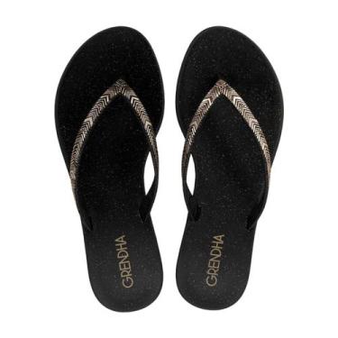 Imagem de Chinelo Casual Amor Em Flor Feminino Grendha Preto / Glitter 38, Preto