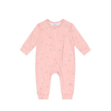 Imagem de Macacão bebê unissex térmico pesado Brandili Baby, P, Rosa