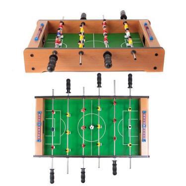 Imagem de Mesa de Pebolim Mini Totó Super Craque 51cm em MDF - DM Toys