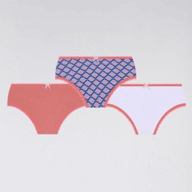 Imagem de Calcinha Lobinha Infantil Estampada 18100-089 C/3, Sortido, 1118, M