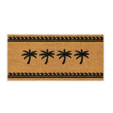Imagem de Capacho Retangular Fibra De Coco Base PVC 70x33cm  - Coqueiros