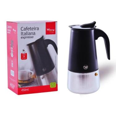 Imagem de Cafeteira Italiana 300ml 6 Xícaras Expresso Alumínio Black Wincy