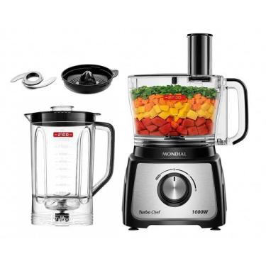 Imagem de Multiprocessador Turbo Chef 3 em 1 Mondial Preto 1000W MPN02BE, 110V