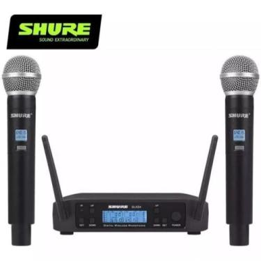 Imagem de Microfone Shure profissional GLXD4 UHF sem fio duplo cardióide Beta 58