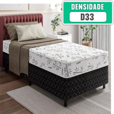 Imagem de Cama Box Solteiro Molas Ensacadas Espuma D33 Ultra Confort 88x188x50cm