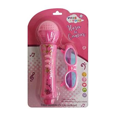 Imagem de Toys Toys - Microfone com Luz e Som e Óculos Inclusos, Cores Sortidas, para Crianças