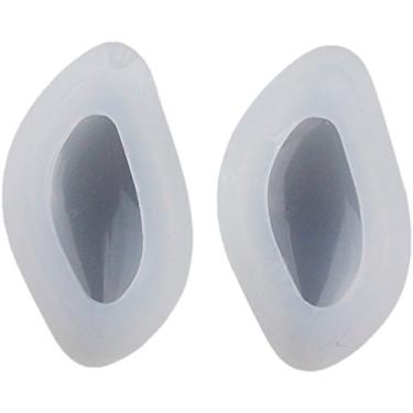 Imagem de Funshowcase 2 moldes de silicone para joias com pedras preciosas em forma de S curvilíneas com furo para argila de polímero, artesanato, resina epóxi e fabricação de brincos com pingente