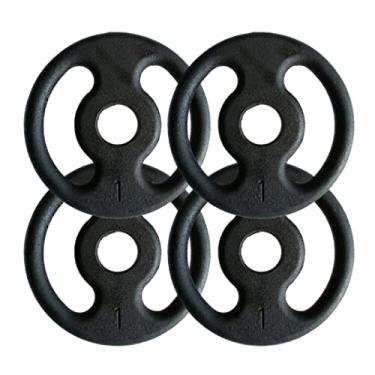 Imagem de Kit Com 04 Anilhas De Ferro Fundido De 1kg