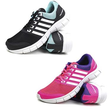 Imagem de Tenis Sneakers Casual Academia Caminhada em Nylon Conforto cor:Vermelho;Tamanho:36