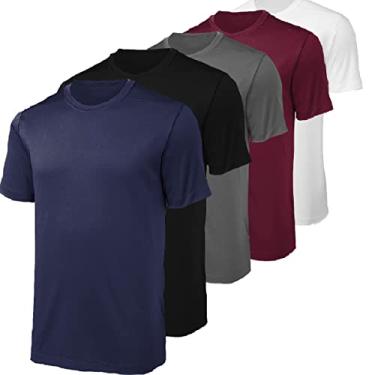Imagem de Kit 5 Camisetas Academia Dry Fit Anti Suor Zaroc Sports (GG)