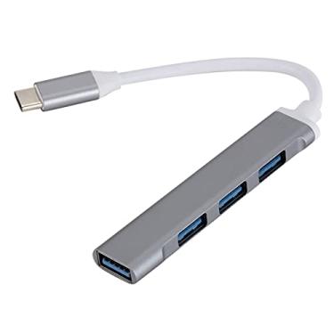 Imagem de Hub Usb Tipo C,C809 Tipo C Hub USB 4 portas USB 3.0 Adaptador de hub de dados Divisor de cabo de extensão de hub USB 3.0 portátil Divisor de cabo de alta velocidade de 4 portas Liga