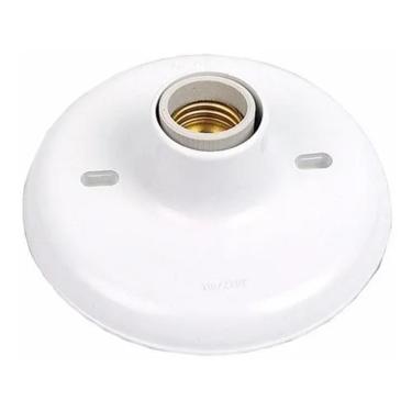 Imagem de Suporte Lâmpada Comum E Led Plafon Branco Com Porcelana