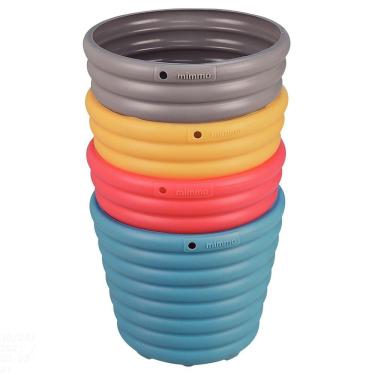 Imagem de Conjunto de Cachepôs Vasos Tramontina em Plástico Colorido 1,7 L 4 Peças Tramontina