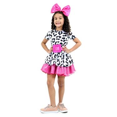 Imagem de Sulamericana Fantasias Diva Infantil, PP 3 Anos, Preto/Branco/Rosa