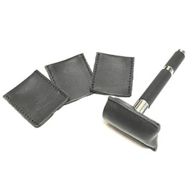 Imagem de GBS 3 pack durável e Double Edge Couro Navalha cabeça da manga - caso protetor - Fits Chefes Todos Safety Razor. Grande uso para viagens, e tendo sua navalha on-the-go!