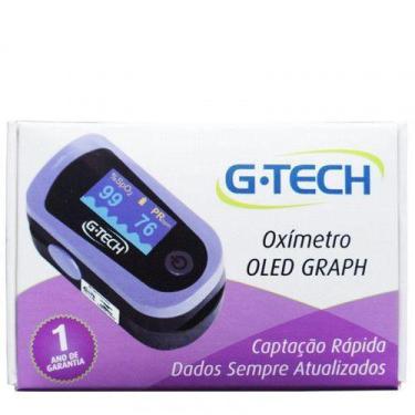 Imagem de Oxímetro G-Tech Oled Portátil + Estojo + Cordão + Pilhas