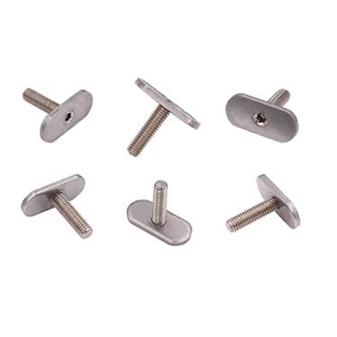 Imagem de 6 peças de aço inoxidável 304 roscas M6 de caiaque/parafusos de trilho e porcas de trilho Kit de acessórios de montagem de engrenagem de ferragens, acessórios de trilho de caiaque para caiaques, canoas e trilhos de barcos
