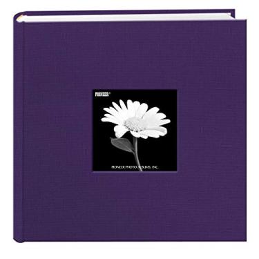Imagem de Capa de moldura de tecido, álbum de fotos com 200 bolsos, comporta fotos 10 x 15 cm, roxo uva