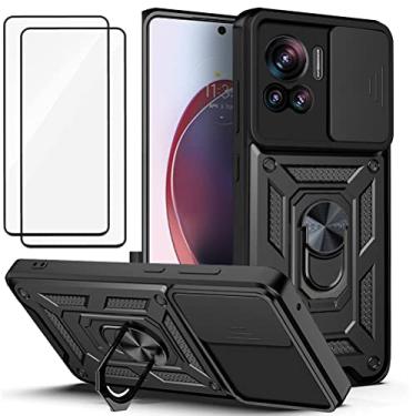 Imagem de Capa Motorola Moto Edge 30 Ultra Case (2 pedaços de filme temperado Protetora) de Câmera Proteção de Tela Metal (preto)