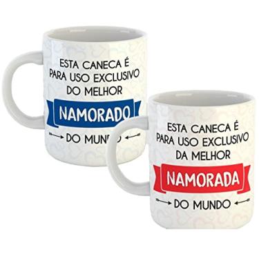 Imagem de kit c/2 canecas melhor namorado da melhor namorada do mundo