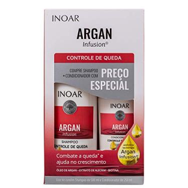 Imagem de Kit Inoar Shampoo 500ml + Condicionador 250ml Argan Controle de Queda