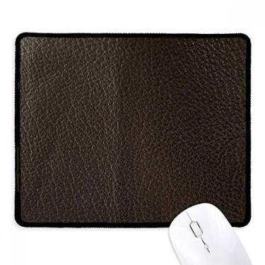 Imagem de Mousepad de couro preto design abstrato borda costurada tapete de borracha para jogos