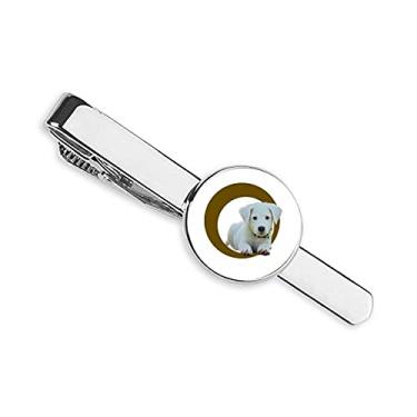 Imagem de Anel branco para cães agachados, gravata com clipe de gravata para animal de estimação, presente para homem de negócios