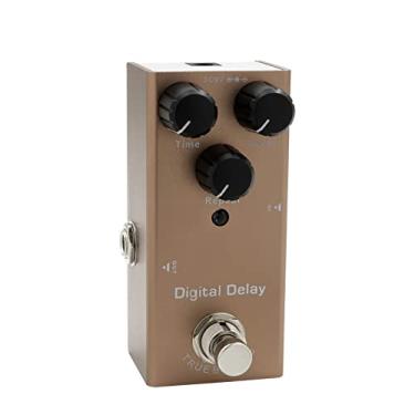 Imagem de Chusui EF-08 Pedal de Efeito de Guitarra Elétrica Portátil Mini Pedal de Efeito de Guitarra Elétrica Simples com True Bypass - Delay Digital (Café)