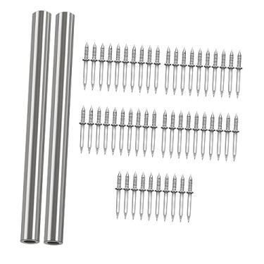 Imagem de WeiLaiKeQi Cabeça dupla rodapé linha prego cimento unhas cadeiras com ferramenta de manga específica do prego cabeceiras móveis rodapés sem costura prego, 50 peças